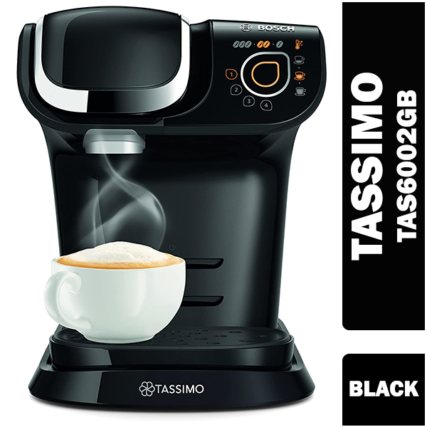 Bosch Tassimo My Way TAS6002GB Coffee Machine, 1500 W, 1.2 Litres, Black