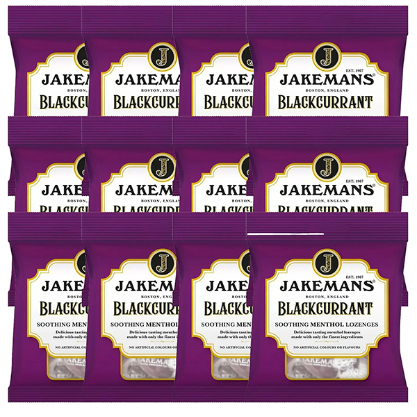 Jakemans Blackcurrant Lozenges 73g | Menthol Lozenges | 3 Pack Bundle