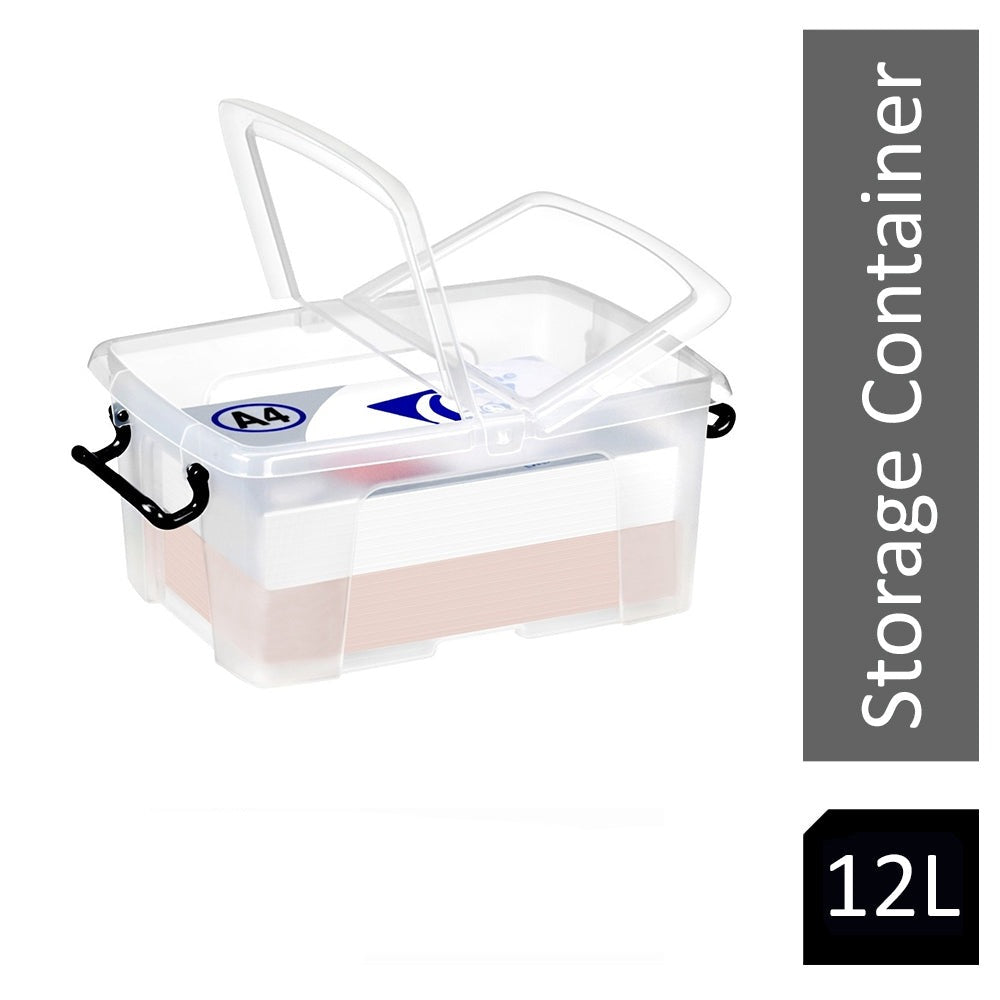 Strata 5 x 12 Litre Storemaster Plastic Smart Box - UK BUSINESS SUPPLIES