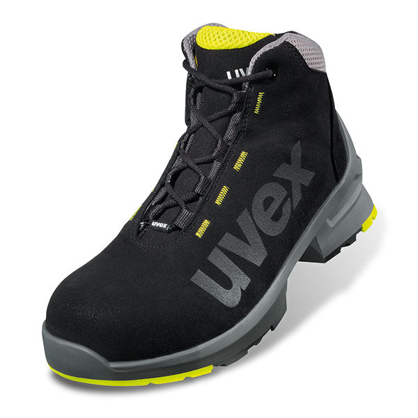 Uvex 1 Safety Boot Black/ Yellow Size 6.5