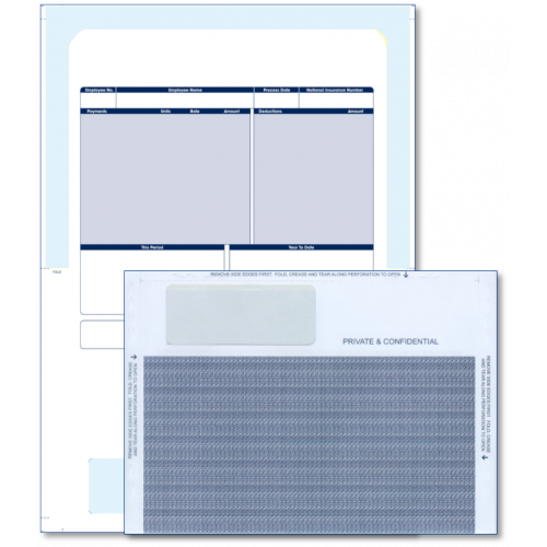 Sage {SE100} Compatible Tape Seal Payslip Mailers 100gsm (Pack of 500)