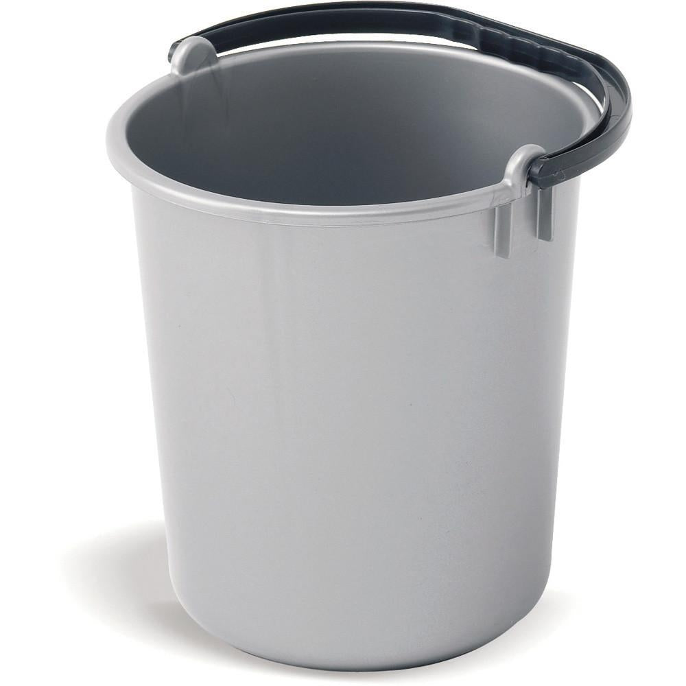 Addis Large 9L Bucket Contrast Handle Metallic Grey