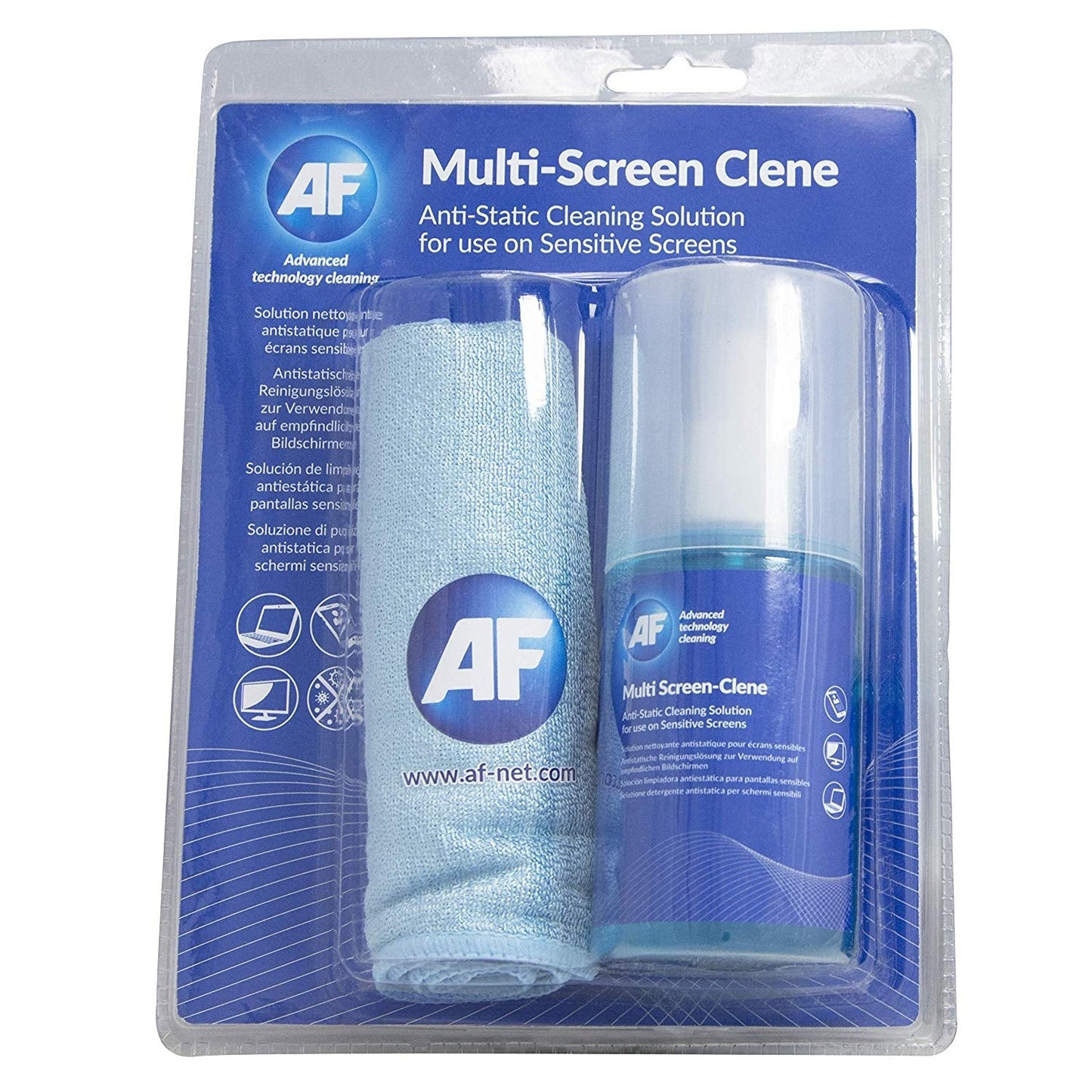 MCA_200MIF AF Multi Screen-Clene 200ml & Microfibre Cloth - UK BUSINESS SUPPLIES