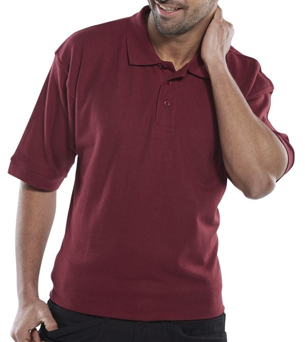 Beeswift Workwear Burgundy Polo Shirt Medium
