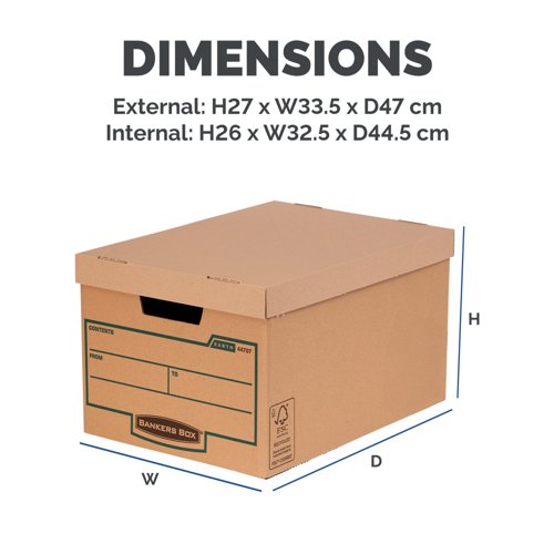 Bankers Box Earth Series Storage Box Large (Pack of 10) 4470701