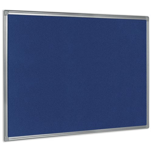 Bi-Office Aluminium Trim Felt Notice Board 900x600mm Blue FB0743186