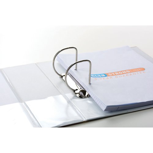 Elba Panorama 65mm 2 D-Ring Presentation Binder A4 White (4 Pack) 400008048