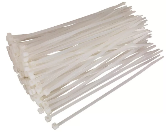 White Cable Ties 200x4.6mm Pack 100's - UK BUSINESS SUPPLIES
