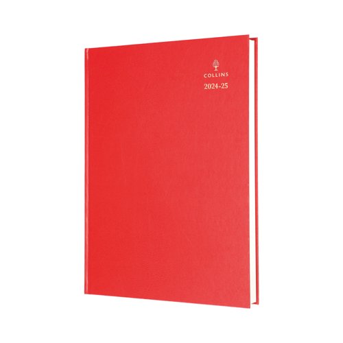 Collins Academic Diary Day Per Page A4 Red 2025-2026 44MRED25