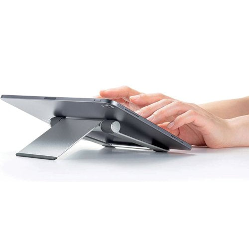 Contour Ergonomics Rotating 360 Degree Rotating Tablet/Phone Stand 4- 13 Inches Silver CE10141
