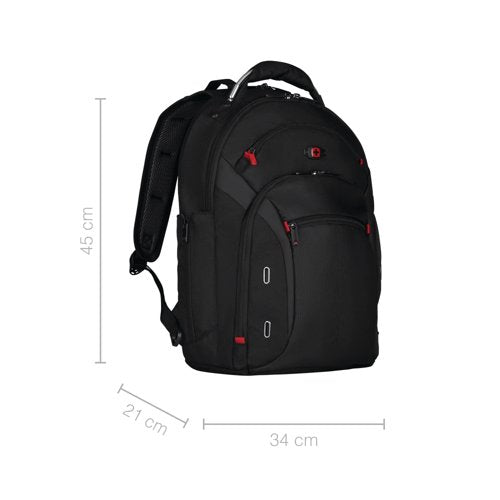 Wenger Gigabyte 16 Inch Laptop Backpack Black 600627