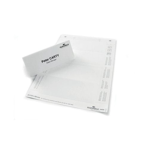 Durable Badgemaker Insert Sheets 61x150mm (Pack of 40) 1459/02