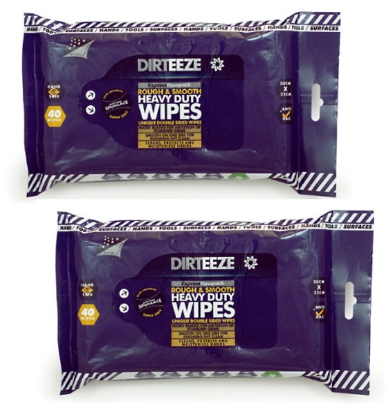 Dirteeze Rough and Smooth Scrubbing Trade Wipes, 40-Count Flowpack - UK BUSINESS SUPPLIES