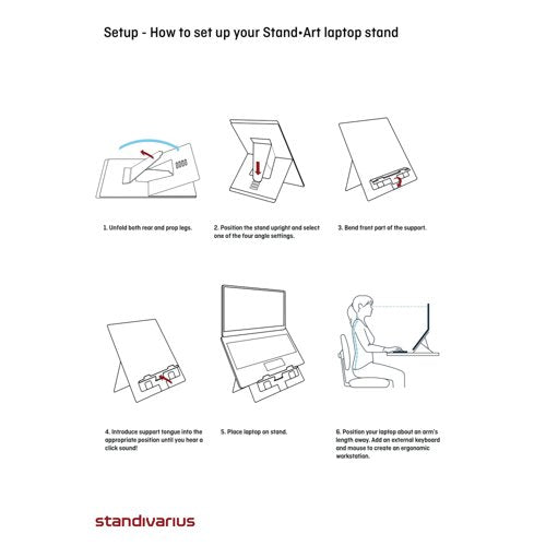 Standivarius StandArt Ergonomic Generalist Port Laptop Stand ST10601