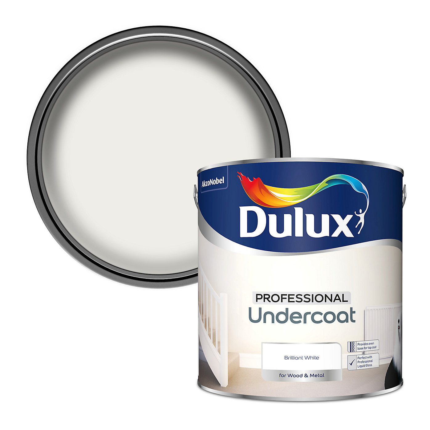 Dulux Professional Undercoat Paint For Wood And Metal - 2. 5 Litres