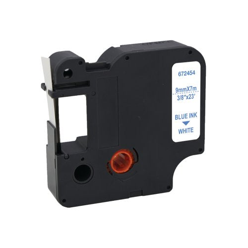 Five Star Non-OEM Replacement for Dymo 40914 Blue on White 9mm x 7m FS672454