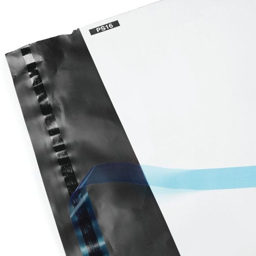 5 Star Waterproof Polythene Envelope Peel/Seal 360x430mm 50mm Flap Opaque (Pack of 100) 935795