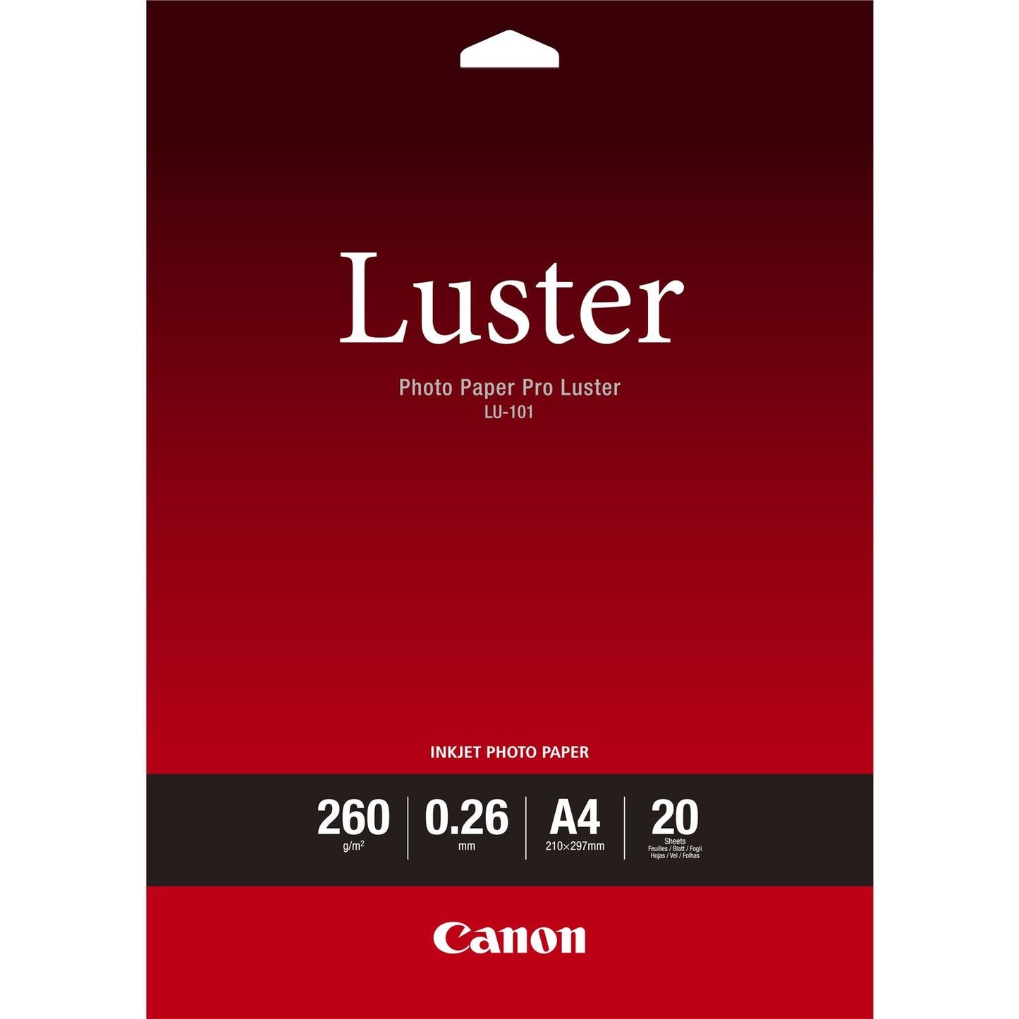 Canon LU-101 A4 Luster Paper 20 Sheets - 6211B006