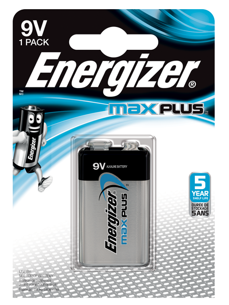 Energizer Max Plus 9V Alkaline Batteries (Pack 1) - E301323303