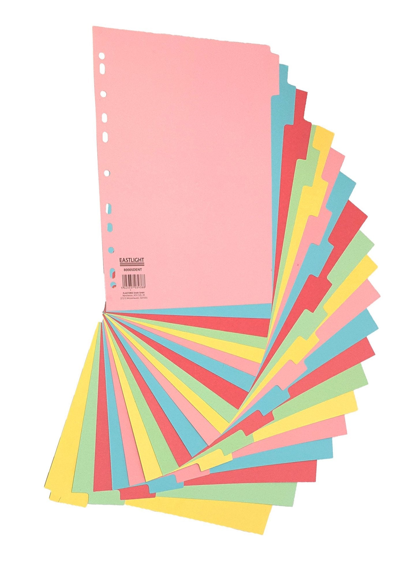 ValueX Divider 20 Part A4 155gsm Card Assorted Colours - 80005DENT