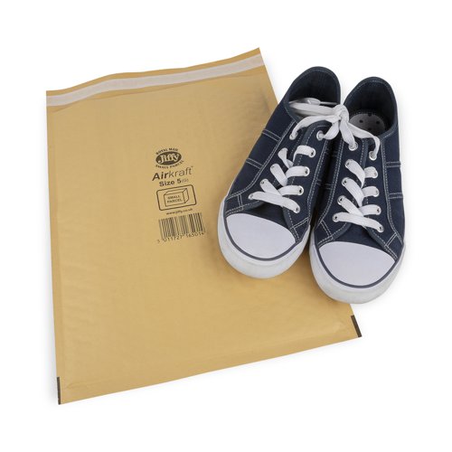 Jiffy AirKraft Size 5 Bubble Lined Mailer Gold Pack of 100 MAKC99008