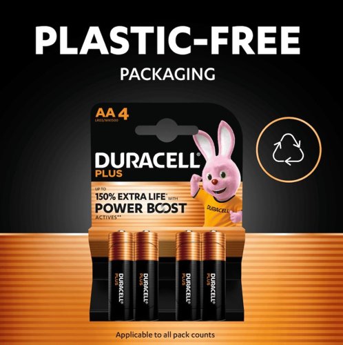 Duracell Plus AA Battery Alkaline 150% Extra Life Power Boost (Pack of 16) 5009375+
