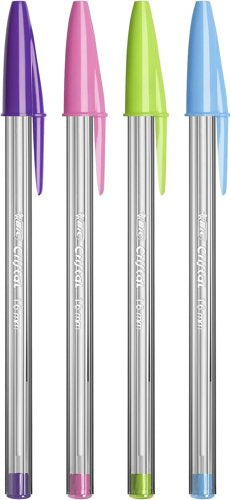 Bic Cristal Fun Ballpoint Pens Assorted (Pack of 8) 524174