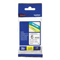 Brother Black On White Label Tape 6mm x 8m - TZE211