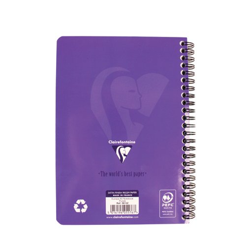 Clairefontaine Europa Notebook 180 Pages A5 Purple (Pack of 5) 5813Z