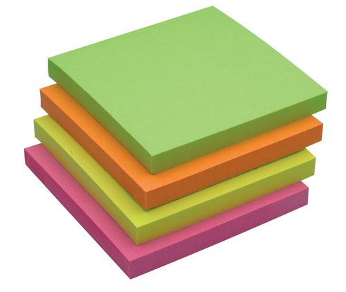 Q-Connect Quick Notes 76 x 76mm Neon (12 Pack) KF10508