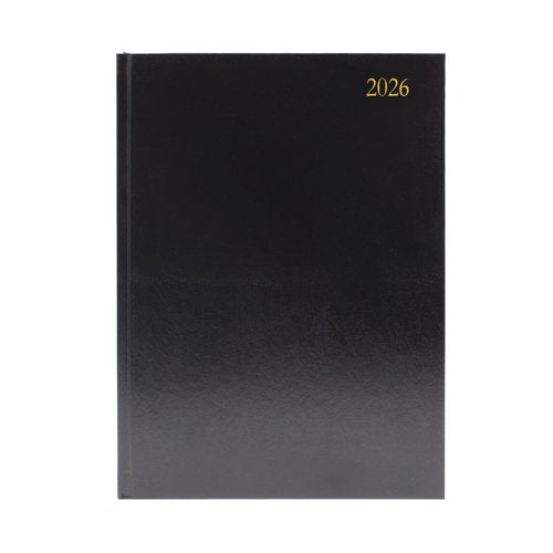 5 Star Desk Diary Week To View A5 Black 2026 KFA53BK26
