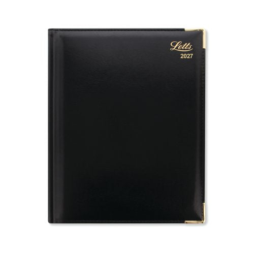 Letts Lexicon Desk Diary Week To View Black 2027 LT3YBK27