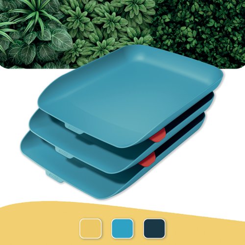 Leitz Cosy Letter Tray A4 Calm Blue (Pack of 3) 53582061