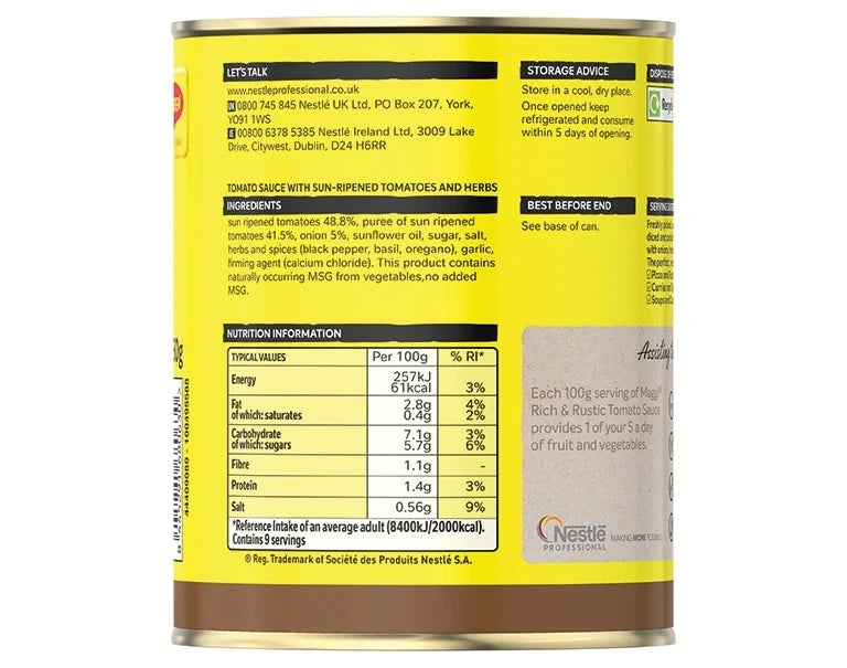 Maggi Rich & Rustic Multi Use Tomato Sauce 950g