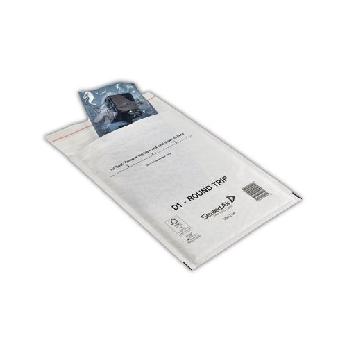 Sealed Air Round Trip Padded Mailer D1 180x260mm White (Pack of 100) 100935833