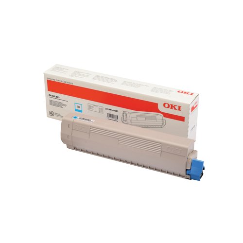 Oki C833 10K Toner Cartridge High Yield Cyan 46443103