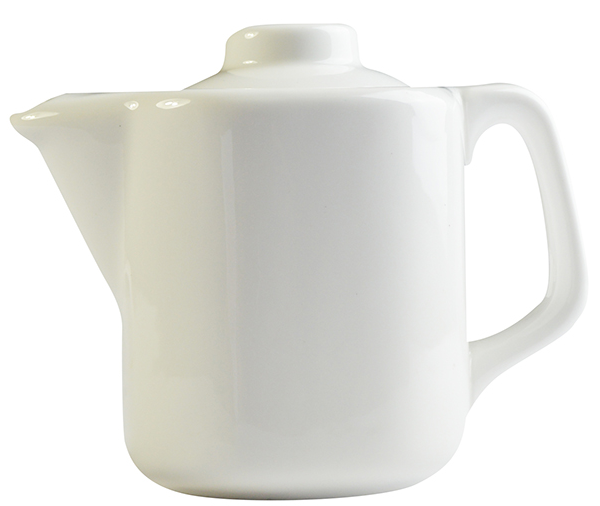 Porcelain White Teapot 500ml/17.5oz {3-4 Cup}Fancy Modern Design