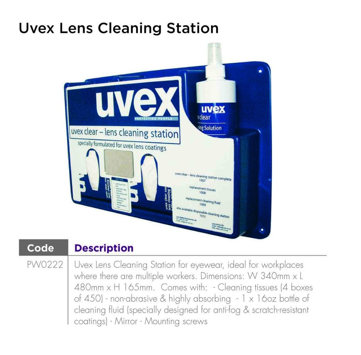 Uvex Formulated Cleaning Fluid 500ml / 16oz - UK BUSINESS SUPPLIES