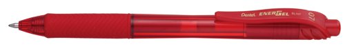Pentel EnerGel X Retractable Gel Pen Medium Red (Pack of 12) BL107/14-B