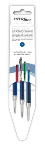 Pentel EnerGel Refill Wallet Blue (Pack of 3) LR7-3C