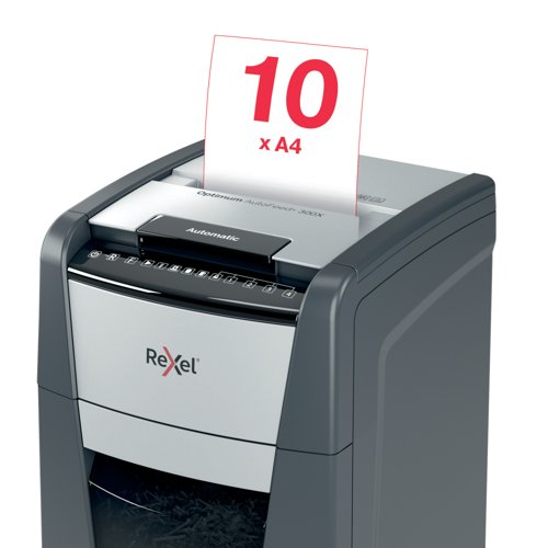 Rexel Optimum Autofeed+ 300X Cross-Cut P-4 Shredder 2020300X