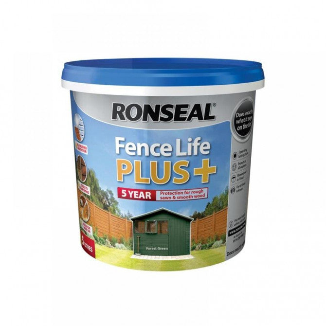 Ronseal Fence Life Plus+ Forrest Green 5 Litre.