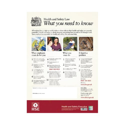 Hse Health And Safety Law Poster A2 FWC30