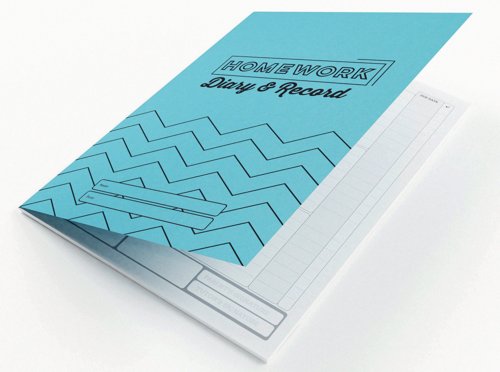 Silvine Homework Diary Record A5 Blue (Pack of 20) EX204