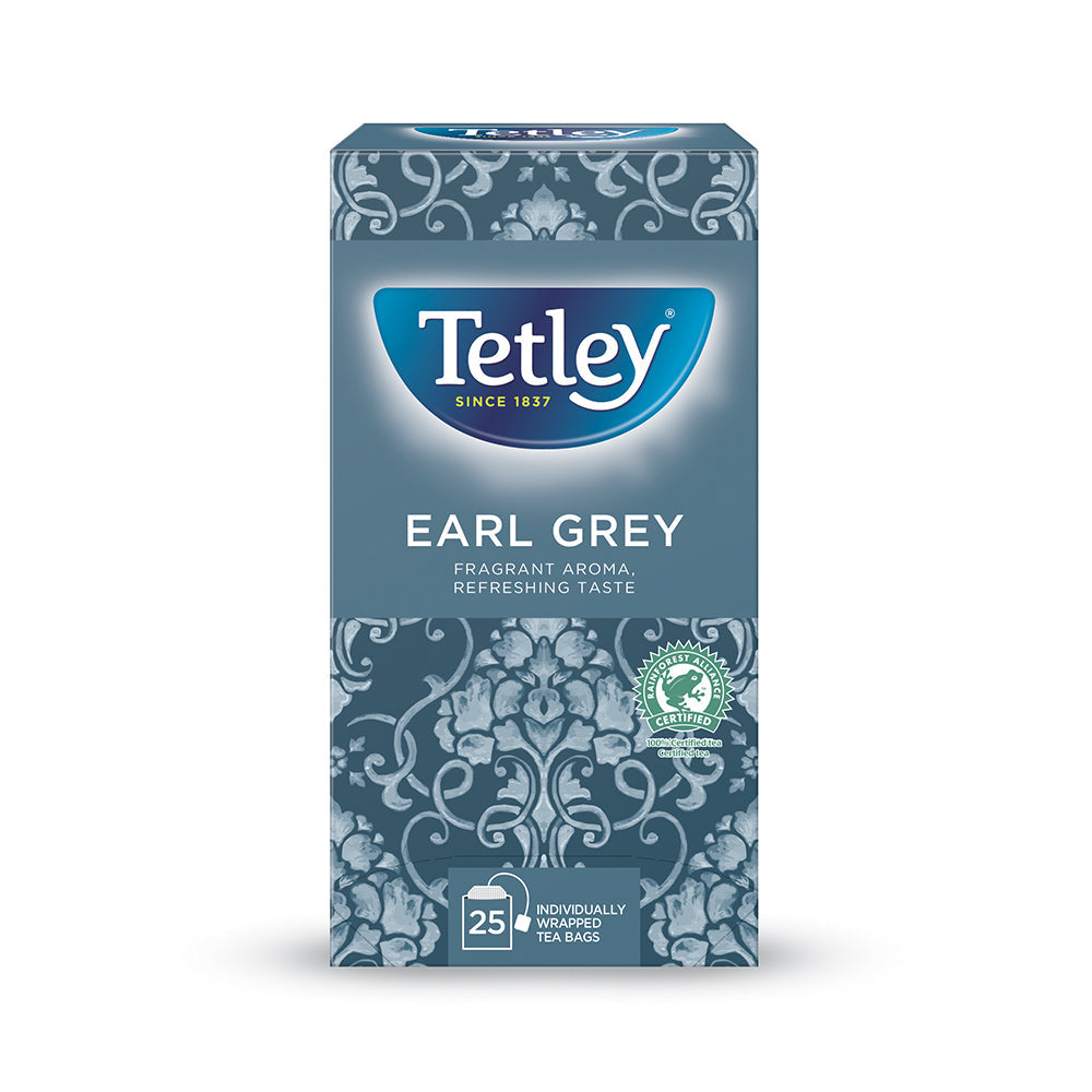 Tetley Earl Grey Teabags, Individually Wrapped & Enveloped 25's - UK BUSINESS SUPPLIES