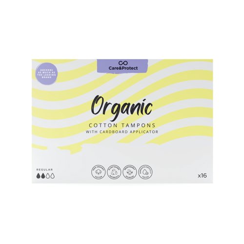 Care Protect Sustainable Applicator Tampon Regular x16 (Pack of 12) 6492