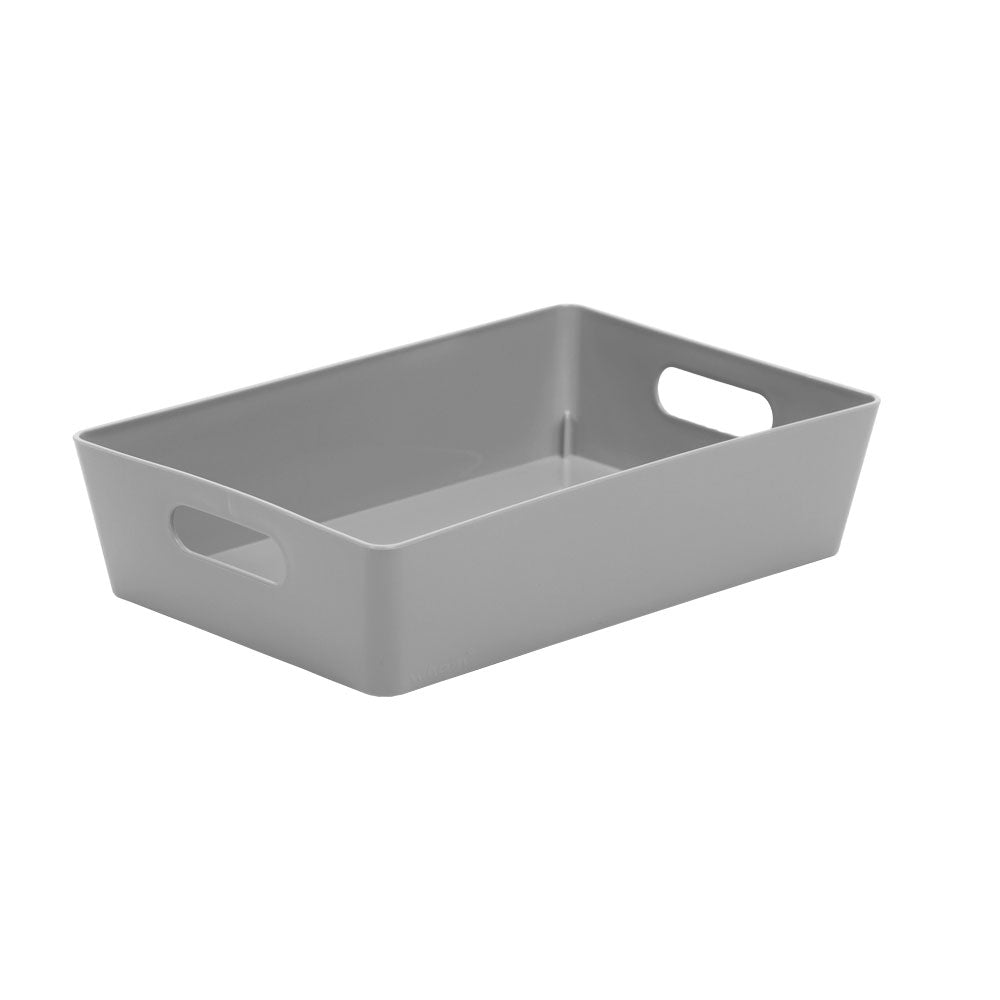 Wham Grey Rectangular Studio Basket 4.01 2 Litre - UK BUSINESS SUPPLIES
