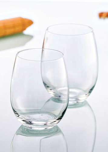 Vicrila FT Victoria Rocks 12.25oz Stemless Wine Glass Fine Rim (Pack of 6) V0541-000-B01006