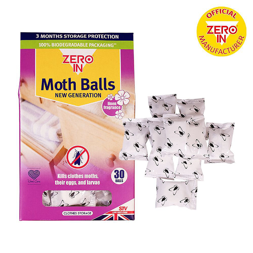 Zero In New Generation Moth Balls - 30-Pack