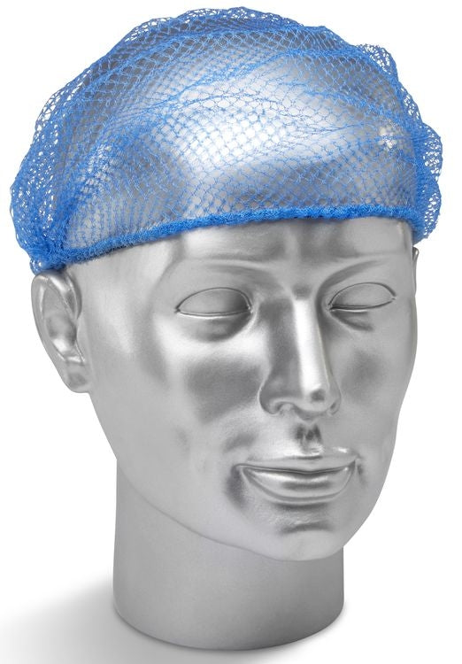 Disposable Hair Nets 5mm Mesh Pack Size 100 {Colour Blue} - ONE CLICK SUPPLIES